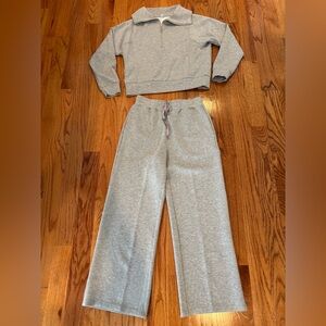 Anrabess Longsleeve Two-Piece Leisure Set Womens Small Gray Excellent Condition